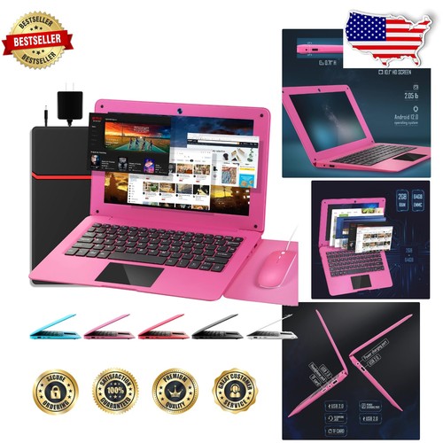 Pink android laptop - pink,